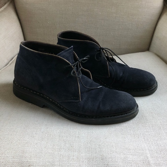 Heschung Chukka Boots Blue Suede Genet US   8.5 - Picture 3 of 8